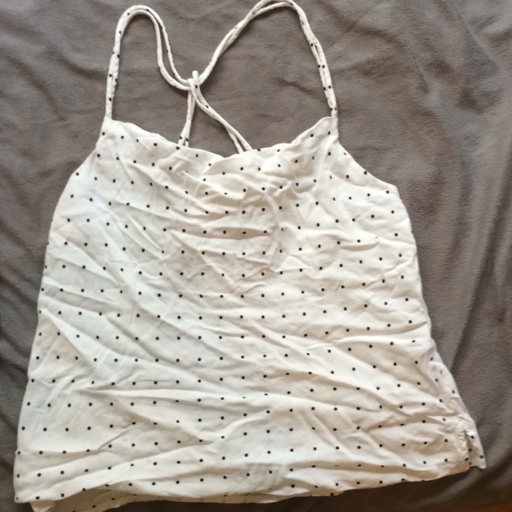 A&F polka dot cowl neck tank. Small.